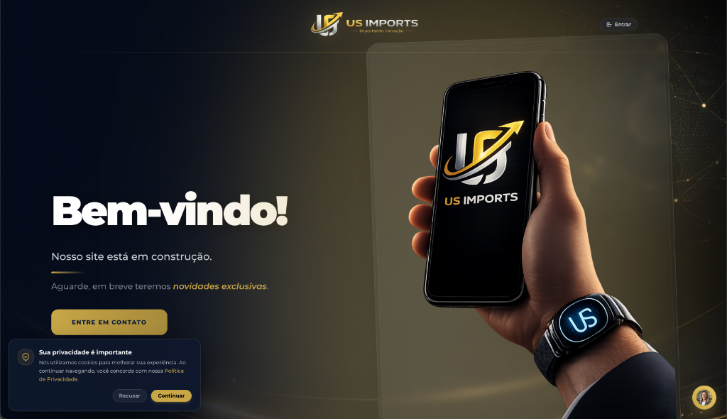 US Imports - Branding Digital Premium & Backoffice com Filas - Interface Pública